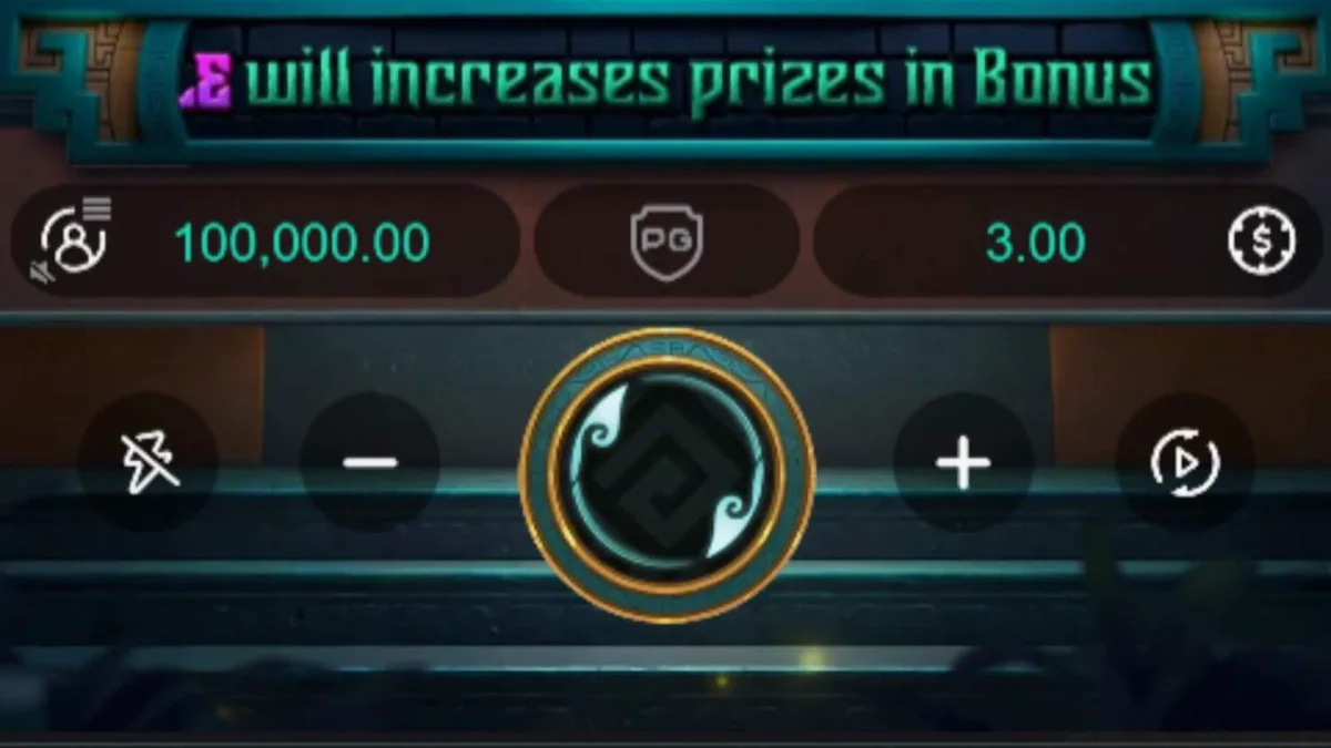 Tampilan visual slot Mayan Destiny dengan latar belakang kuil kuno dan roda keberuntungan