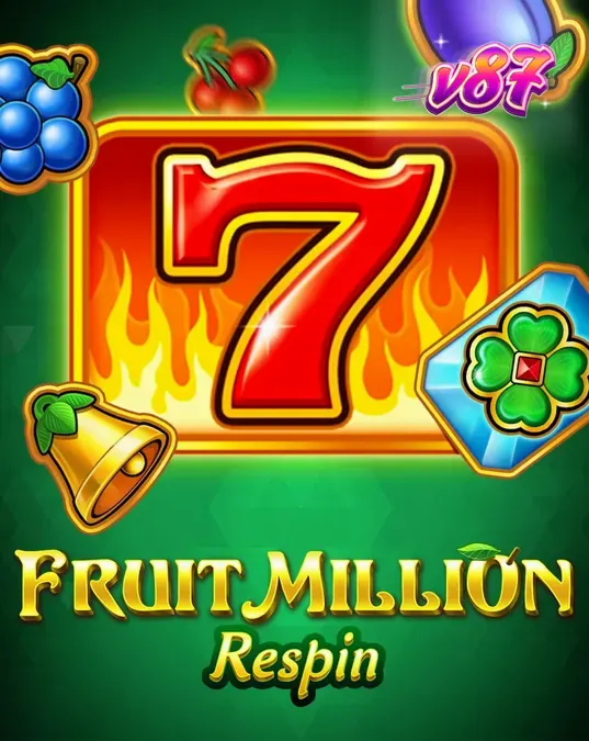 Tampilan visual slot Fruit Million Respin dengan simbol buah klasik dan latar belakang modern.